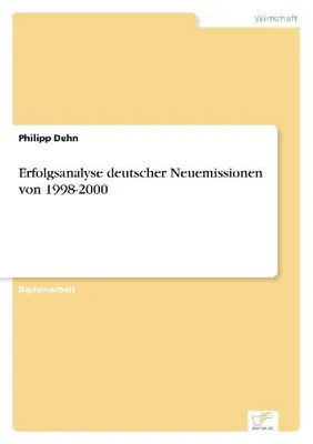 Produktbild von Erfolgsanalyse deutscher Neuemissionen von 1998-2000