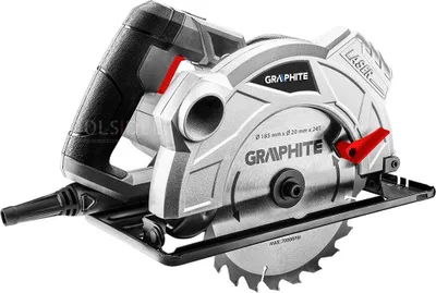 Produktbild von GRAPHITE Professional Kreissäge 1500 W - Sägeblatt 185 mm, Schnitttiefe: 65 mm, Gehrungsschnitt 0°-45°, Laserführung, Parallelanschlag, inkl. Sägeblat