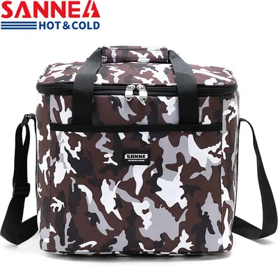 Image de Lunch Bag Isolé Refroidisseur Sac à Déjeuner pour Adultes Hommes Femmes 20L Imperméable Stockage Alimentaire Bière