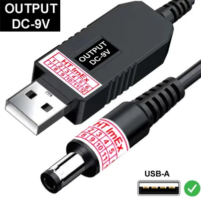 Produktbild von Hohlstecker Booster 5V zu 9V USB Kabel auf DC Stecker Adapterkabel 5,5x2,5mm