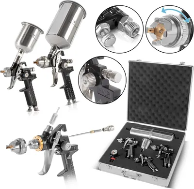 Immagine prodotto di STAHLWERK Pistole a spruzzo HVLP SGS-1125 ST Set da 21 pezzi