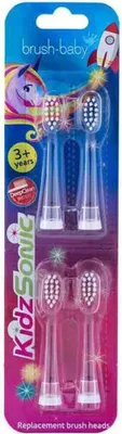Zdjęcie produktu dla Brush-Baby KidzSonic Wymienne końcówki do szczoteczki sonicznej 3-6 lat, 4 sztuki