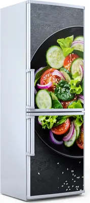 Produktbild von Magnete Dekorative - 70 cm x 190 cm - Küche - Magnetmatte Kühlschrankmagnete - Gemüsesalat In Teller