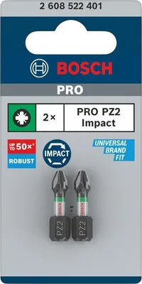 Produktbild von PRO Pozidriv Impact Bit, PZ2, 25 mm, 2-tlg.