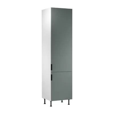 Produktbild von Küche Hochschrank 60 cm Küchenblock küchenmöbel, Sorento D60TAX Weiß/Grün