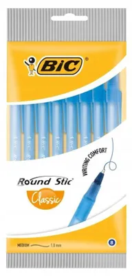 Produktbild von BIC Round Stic Classic Kugelschreiber Blau Blister /8 Stück/