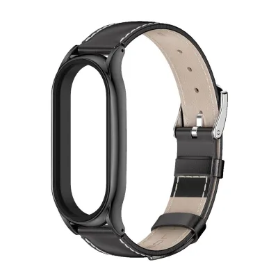 Produktbild von Armbandwatch-Band wasserdichte verstellbare weiche integrierte Kunstleder einteilige Armbanduhr für Xiaomi Mi Band 3 4 5 6 7-Schwarz-Größen: Für Xiaomi Mi Band 3 4 5 6