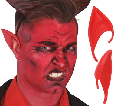 Produktbild von Latex Teufelsohren Dämon Rot Halloween