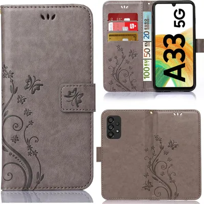 Collage of a phone case and a phone in the case, showing different angles and features.