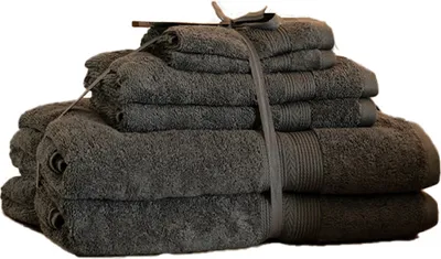Zdjęcie produktu dla Home Deluxe - Zestaw ręczników - 6 szt. CUDDLE - Antracyt - Materiał: 100% bawełna I Ręcznik kąpielowy Zestaw ręczników prysznicowych Zestaw ręczników