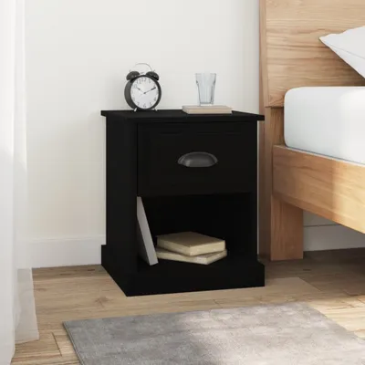 Produktbild von PUEAZU Nachttische 2 Stk. Schwarz 39x39x47,5 cm Holzwerkstoff - Nachttische & -schränke &3838