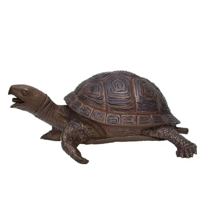 Produktbild von Schöne Schildkröte als Wasserspeier, für den Garten, aus Bronze Frostfest Witterungsbeständig, Tierfigur zur Gartengestaltung BOAN-13662