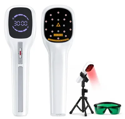 Produktbild von LED Rotlicht Therapie Gerät 650nm 808nm, Infrarot Massagegerät für Gelenke Rücken Muskel und Hund