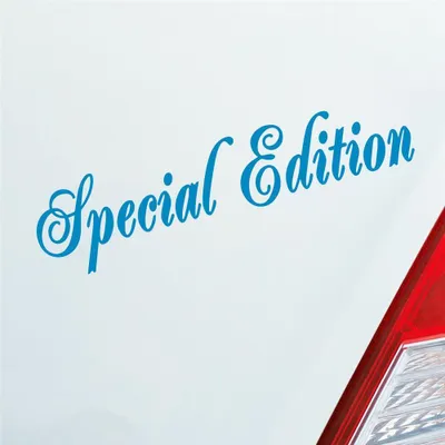 Produktbild von Auto Aufkleber Special Edition Car Tuning Motorrad 15x4 cm Hellblau Sticker Heckscheibenaufkleber