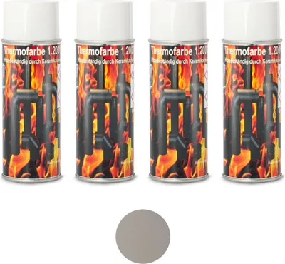 Immagine prodotto di Vernice per forno 1200 °C vernice speciale per forno vernice termica ghisa grigio chiaro camino spray termico