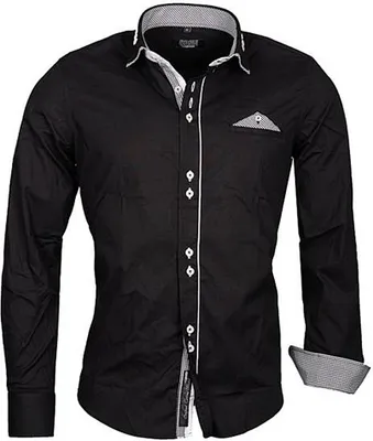 Produktbild von Brandneu Designer Herrenhemd CARISMA Schwarz uni CRM8249 S