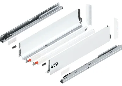 Produktbild von Blum Tandembox antaro D-Reling(K) Schubladenschienen-Set | 1 Paar, 30kg 550mm | Vollauszug Blumotion, seidenweiß