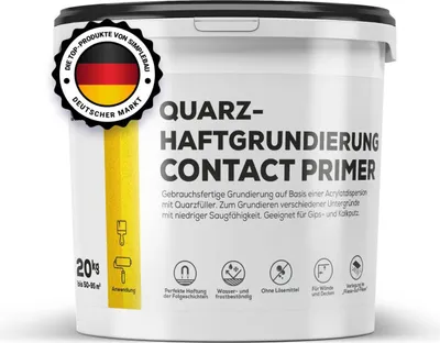 Produktbild von SimpleBau Quarzgrund 20 kg, Starker Haftgrund für Beton & Fliesen, Grundierung Quarzgrundierung Innen & Außen, Putzgrund Wasserfest & Frostbeständig