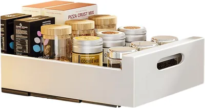 Obrázek produktu pro Samolepicí organizér do posuvné skříně, 63,5 × 109,3 × 20,3 cm, rozšiřitelný, bílý.