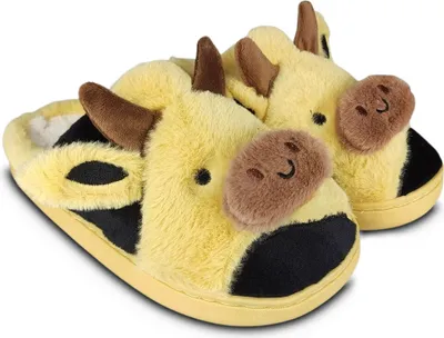 Produktbild von Damen Pantoffeln Puschen Gemütlich Hausschuhe Schlappen Warm MU17 Gelb Gr.36/37