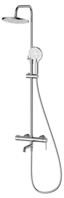 Produktbild von AVAPAX | Wannen-Duschsystem mit 3-Wege-Armatur - Kopfbrause Ø 225 mm - Chrom glänzend - 220 mm Wannenauslauf