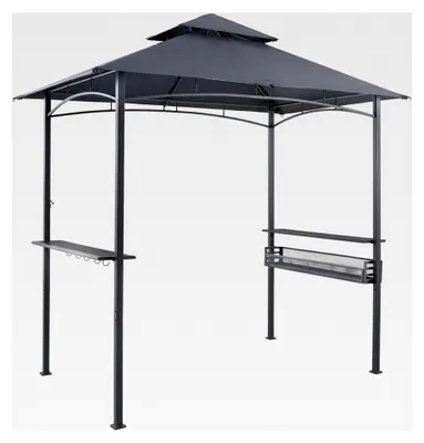 Produktbild von Grillpavillon Maduro, Stahl/Polyester, 153 x 241 cm, mit Belüftung, wasserabweisend, dunkelgrau