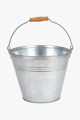 Produktbild von Friesenthal Zinkeimer 10 Liter mit Holzgriff, Blecheimer, Metalleimer, Putzeimer