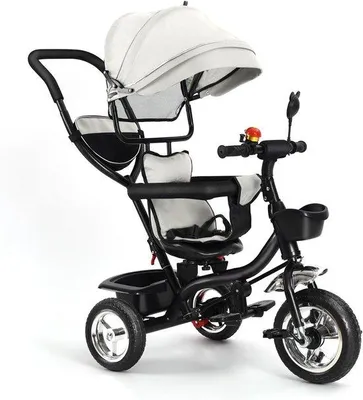 Immagine prodotto di Bicicletta per bambini con rimorchio - Bicicletta multifunzionale 4 in 1 - Per il trasporto di bambini - Gioco - 75x46x106 cm - Blu