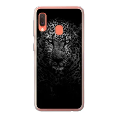 Produktbild von MuchoWow® Handyhülle Schutzhülle Hülle für Samsung Galaxy A20e Leopard - Schwarz - Weiß Silikon Softcase Handy Hülle - Abdeckung