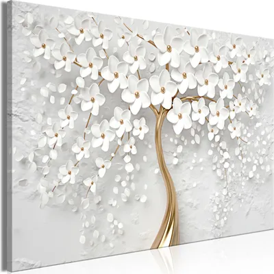 Produktbild von Vliesstoff Leinwandbild - Magic Magnolia (1 Part) Wide 120x80 cm Blumen b-B-0475-b-a
