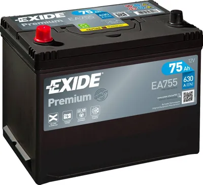 Produktbild von Exide EA755 Autobatterie 12V 75Ah 630A