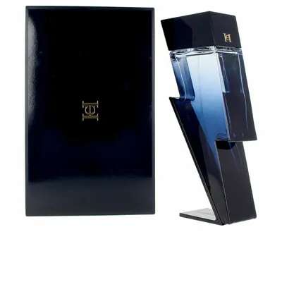 A perfume box and bottle are displayed against a white background.
