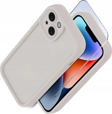Zdjęcie produktu dla Etui do iPhone 13 | 14 silikonowe MATOWE + Szkło ochronne na ekran 9H
