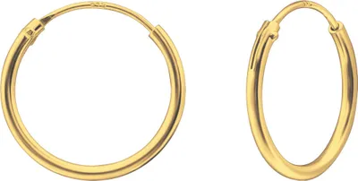 Produktbild von Creolen Ohrringe 925 Sterling Silber gelbvergoldet 8-30mm Größe - 14 mm