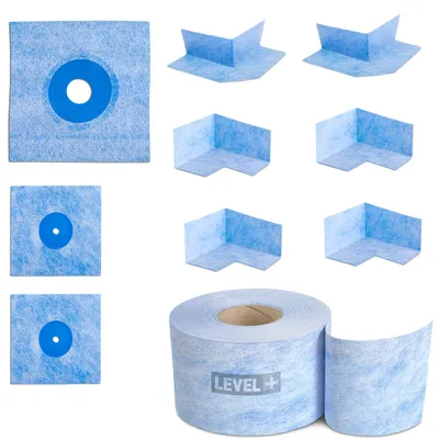 Produktbild von Dichtset Abdichtband Dichtecken Dichtmanschetten Abdichtung Bad Dusche SET B3