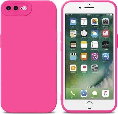Produktbild von Cadorabo Hülle für Apple iPhone 7 PLUS / 7S PLUS / 8 PLUS Schutz Hülle in Pink TPU Silikon Etui Case Handyhülle