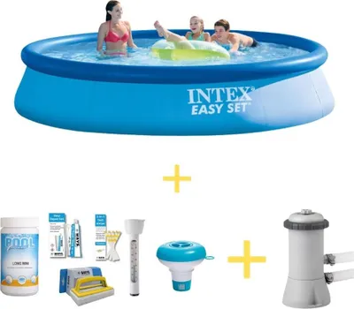 Immagine prodotto di Piscina Intex Easy Set - 396 x 84 cm - Incluso pacchetto di manutenzione WAYS e pompa filtro