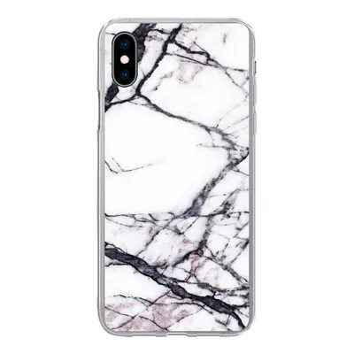 Produktbild von MuchoWow® Handyhülle Schutzhülle Hülle für iPhone Xs Marmor - Weiß - Stein Silikon Softcase Handy Hülle - Handytasche