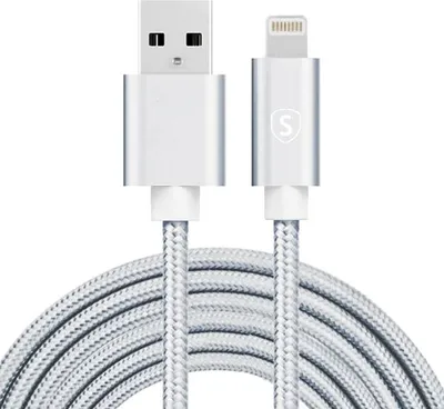Immagine prodotto di Cavo da USB a Lightning, 2,4 A, 2 m, nylon - argento