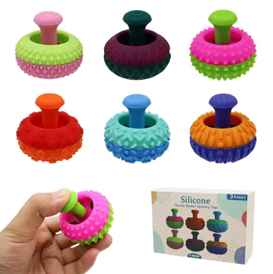 Immagine prodotto di Giocattoli antistress per bambini e adulti - Design attivo - Giocattoli sensoriali - 6 pezzi - Migliora la concentrazione