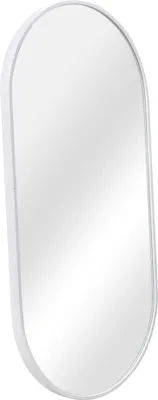 Produktbild von Lustro ścienne Corato 40x80cm Lustro łazienkowe Lustro do makijażu Lustro wiszące Kształt eliptyczny Montaż ścienny Biały