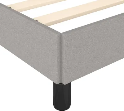 Produktbild von Bettgestell ohne Matratze Hellgrau 200x200 cm Stoff