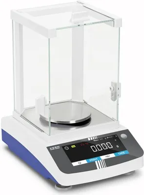Produktbild von KERN & SOHN Präzisionswaage, 0,62 kg, Weiß, Edelstahl, 6 kg