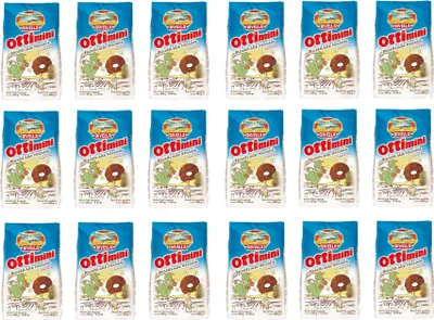 Produktbild von 18x Divella Ottimini alle Nocciole Shortbread Kekse mit gehackten Haselnüssen 350g biscuits cookies italienische Kekse