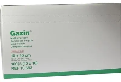 Productafbeelding van Gazin kompressen, steriel, 10x10 cm, 10 stuks