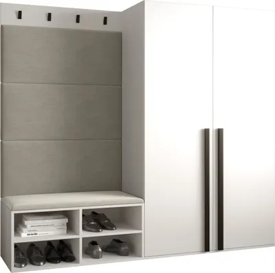 Produktbild von Garderobe MIRO Set 5 mit gepolsterten Paneelen Industrial Design
