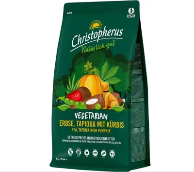 Image de Christopherus 8kg Vegetrarian Erbse, Tapioka & Kürbis
