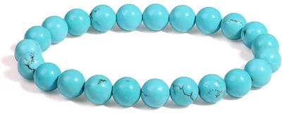 Image de Bracelet en pierre naturelle verte et turquoise, perles de 8 mm, élastique, pour femmes et hommes