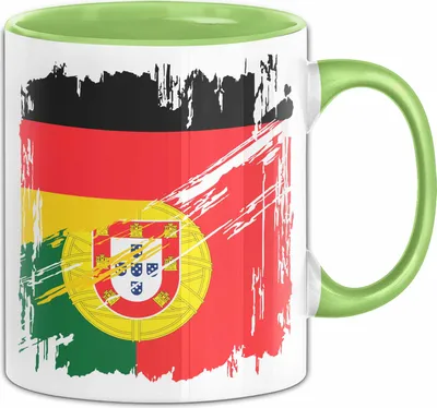 Produktbild von Portugal Deutschland Flagge Halb Deutscher Halb Portugiese Fußball Germany 2024 Europa Portugal (Grün)
