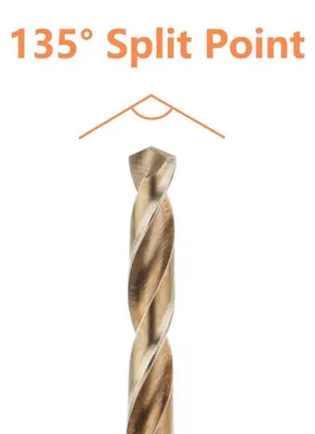 Image de Ensemble de forets Kobalt M35 en acier à haute vitesse (HSS), diamètre 12 mm, à tige droite, pour l'acier inoxydable, les métaux et le bois